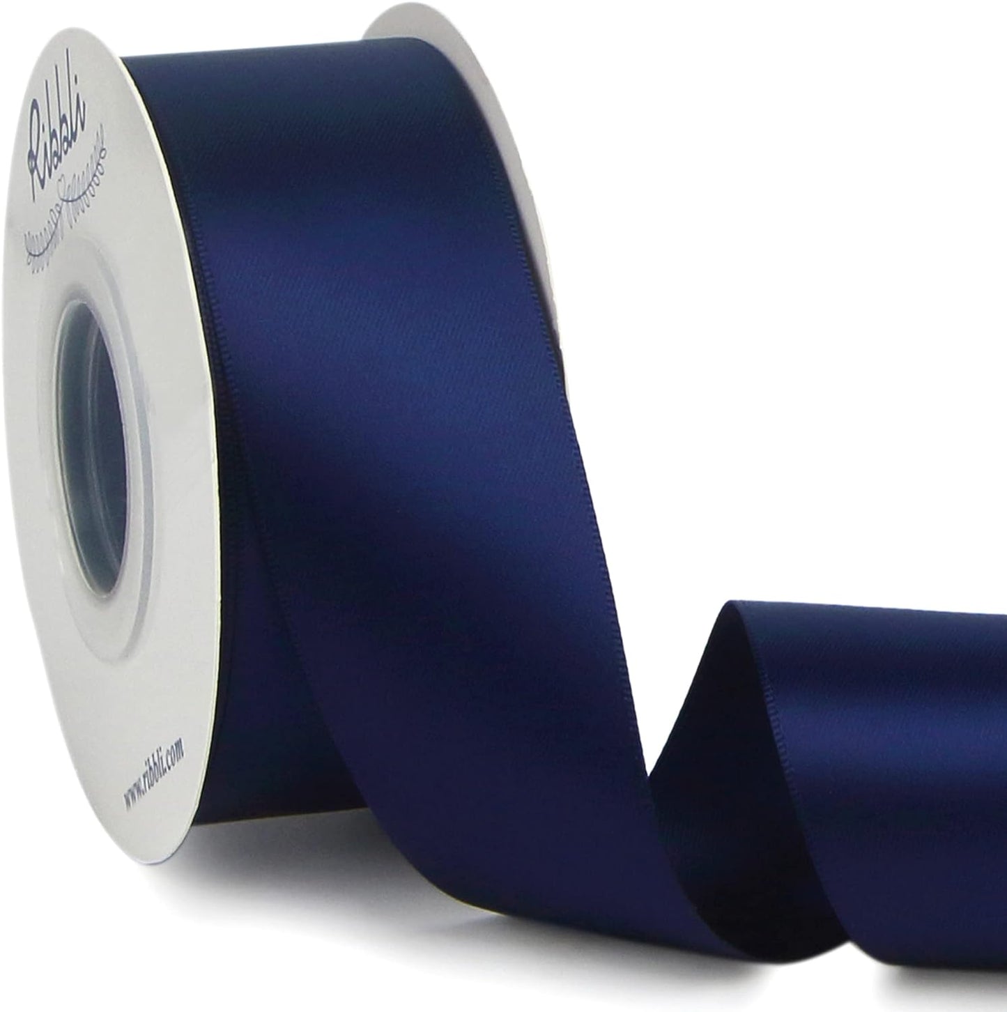 Ribbli Double Faced White Satin Ribbon,3/8” x Continuous 25 Yards,Fabric Ribbon use for Bows Bouquet,Gift Wrapping,Floral Arrangement