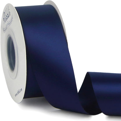 Ribbli Double Faced White Satin Ribbon,3/8” x Continuous 25 Yards,Fabric Ribbon use for Bows Bouquet,Gift Wrapping,Floral Arrangement