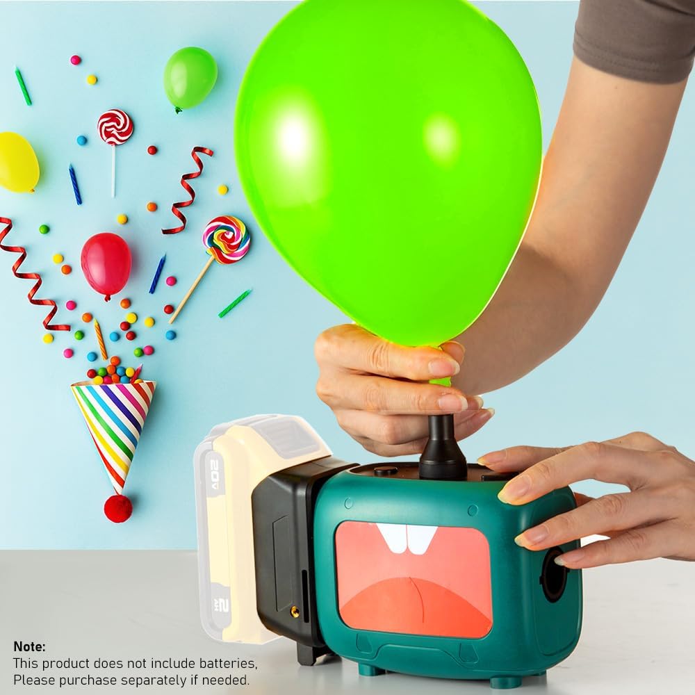 Cordless Balloon Pump Electric Compatible with Dewalt Battery for All Balloons, 5 in 1 Balloon Pump Outdoor for Inflating/Deflating Balloons, Air Beds Yoga Balls & Party Decoration (No Battery)