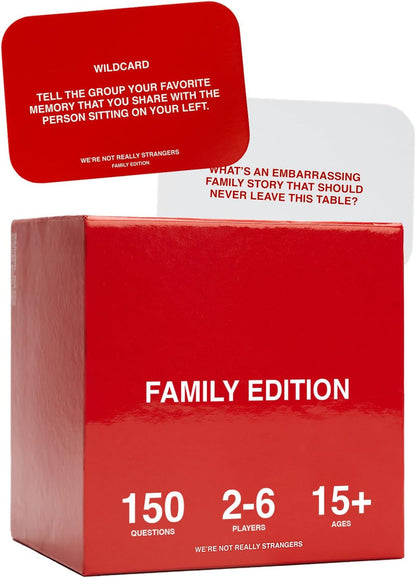 WE'RE NOT REALLY STRANGERS Card Game - 150 Conversation Cards for Adults, Teens, Couples, & Strangers - Icebreaker Questions for Game Night or Date Night, Ages 15+, 2-6 Players