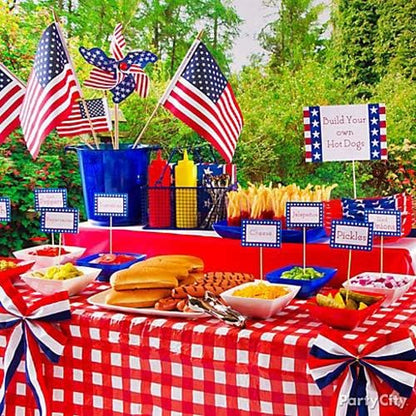 ALINK American Flag Red Blue White Paper Straws, 100 Straws for Memorial Day /4th of July, Super Bowl, Patriotic Party, Americana Themed Party Celebration