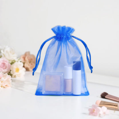 joycraft 50Pcs Organza Bags, 2x3 inch Gift Favor Bags, White Wedding Favor Bags, Jewelry Pouches with Drawstring, Mesh Bags Drawstring for Jewelry, Festival, Makeup, Candy, Desserts