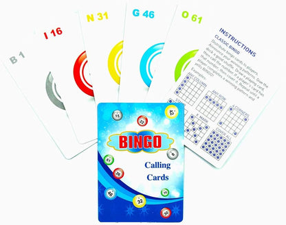 Yuanhe Bingo Cards Game Set - Includes 50 Bingo Cards,500 Colorful Transparent Bingo Chips and Deck of Calling Cards, Great for Adults Kids Family Game Nights, School Classroom Activity, Bingo Parites