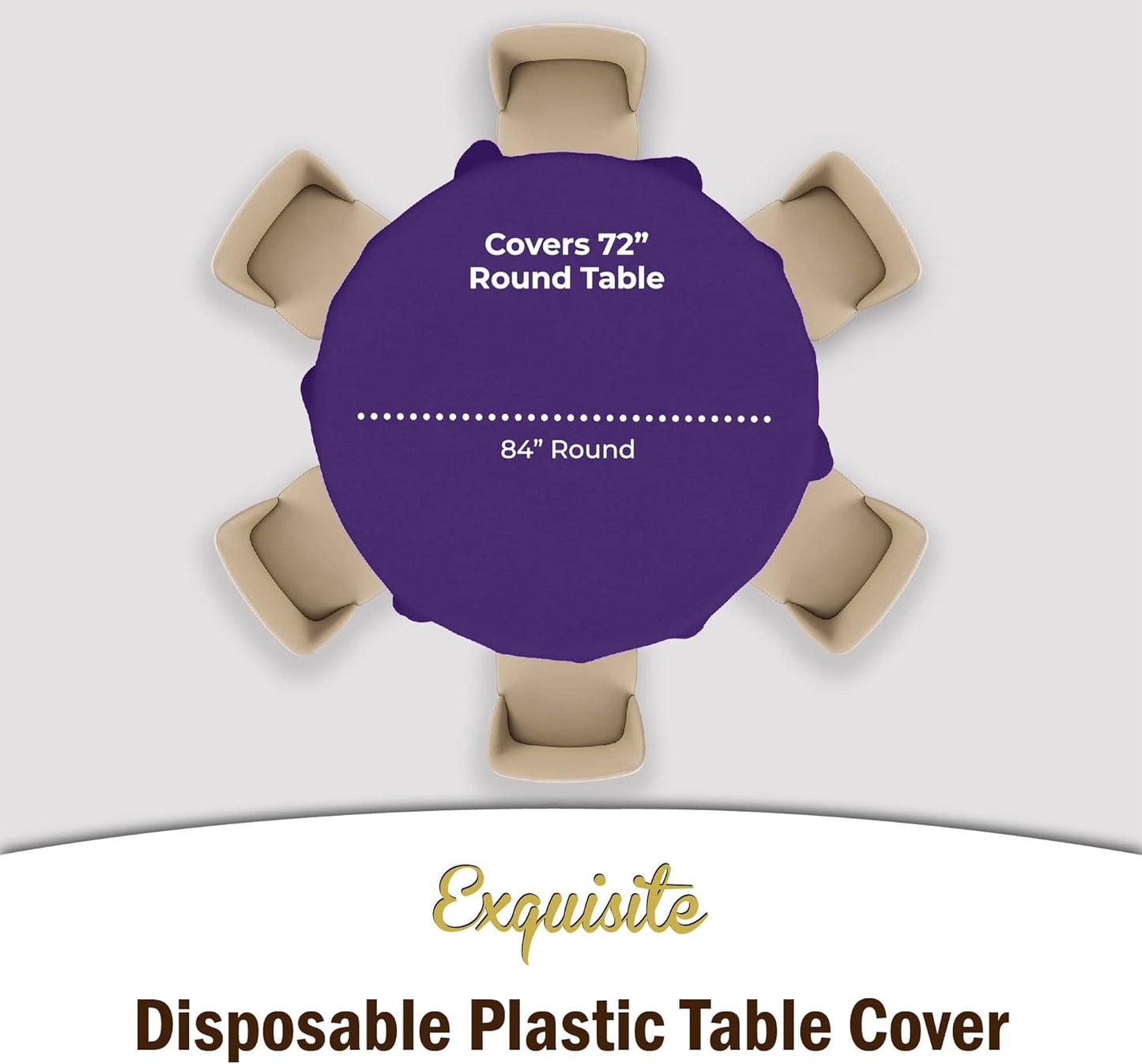 12-Pack Premium Plastic Tablecloth 54in. x 108in. Rectangle Table Cover - Dark Blue - Colors A