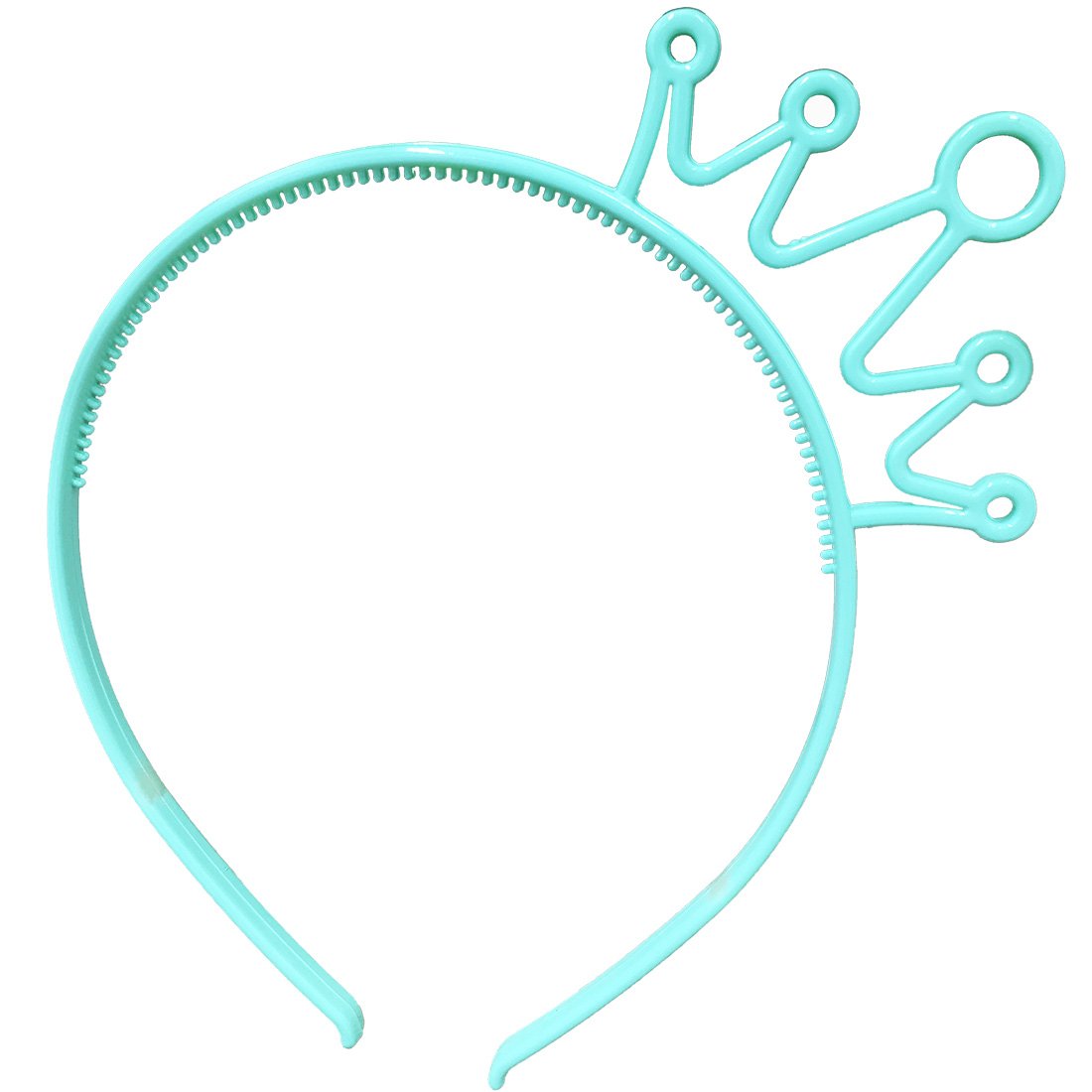 XIMA 12pcs Spring Colors ABS Plastic Material Crown Women Headbands Tiaras Head Band Princess Headear Hair Accessory (SP-Crown)