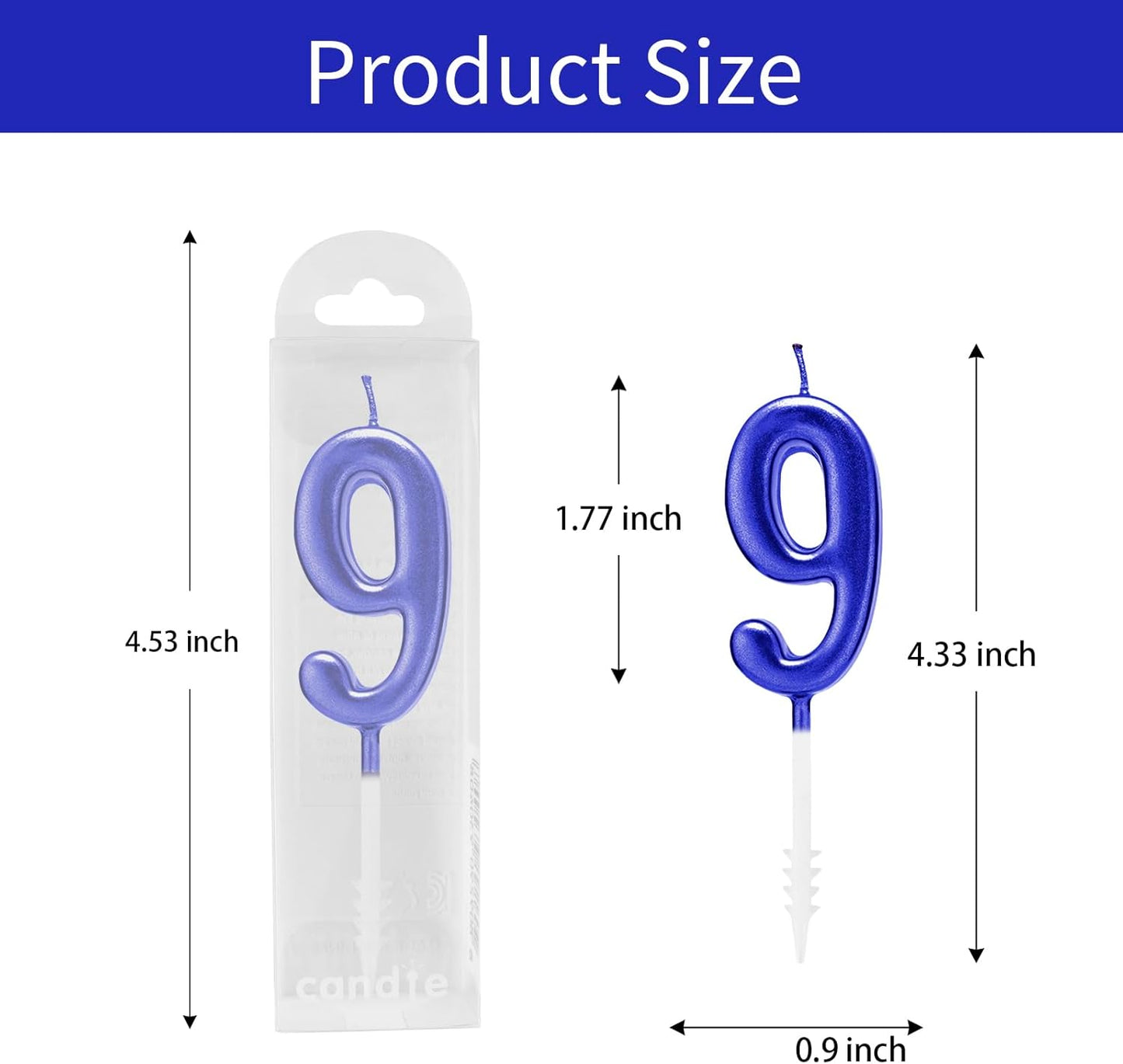 Beanlieve 10-Pieces Numeral Birthday Candles - Cake Numeral Candles Number 0-9 Glitter Cake Topper Decoration for Birthday,Wedding Anniversary,Party Celebration (Colourful)