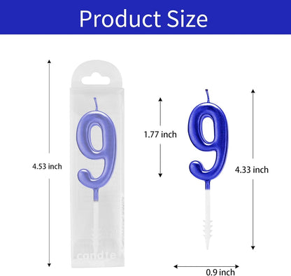 Beanlieve 10-Pieces Numeral Birthday Candles - Cake Numeral Candles Number 0-9 Glitter Cake Topper Decoration for Birthday,Wedding Anniversary,Party Celebration (Colourful)