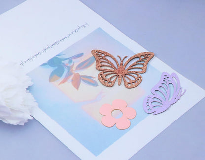 ONLYKXY 13g Butterfly Flower Table Confetti Decor Glitter Butterfly Decoration for Birthday Wedding Theme Thanks Giving Party Valentine's Mother's Day Scatter Bless Confetti (Glitter Gold)