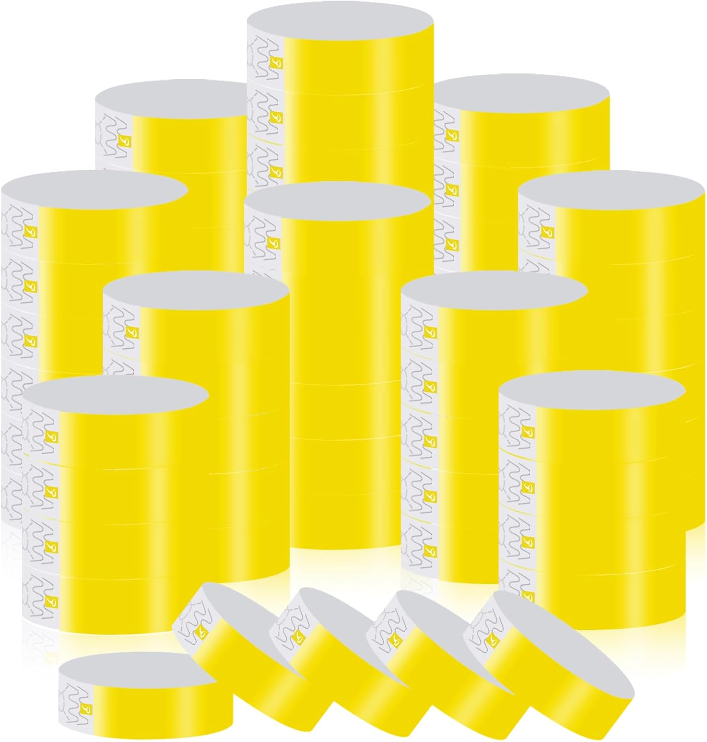 1000 Pcs Paper Wristbands for Events Waterproof Wrist Bands Lightweight Festival Identification Wristbands Neon Adhesive Event Wrist Band for Party
