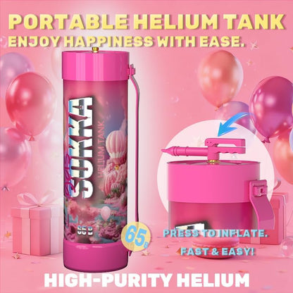 SOKKA Disposable Helium Tank for Balloons - Portable Helium Cylinder Fills 100+ Balloons, for Parties Weddings Birthdays Decorations