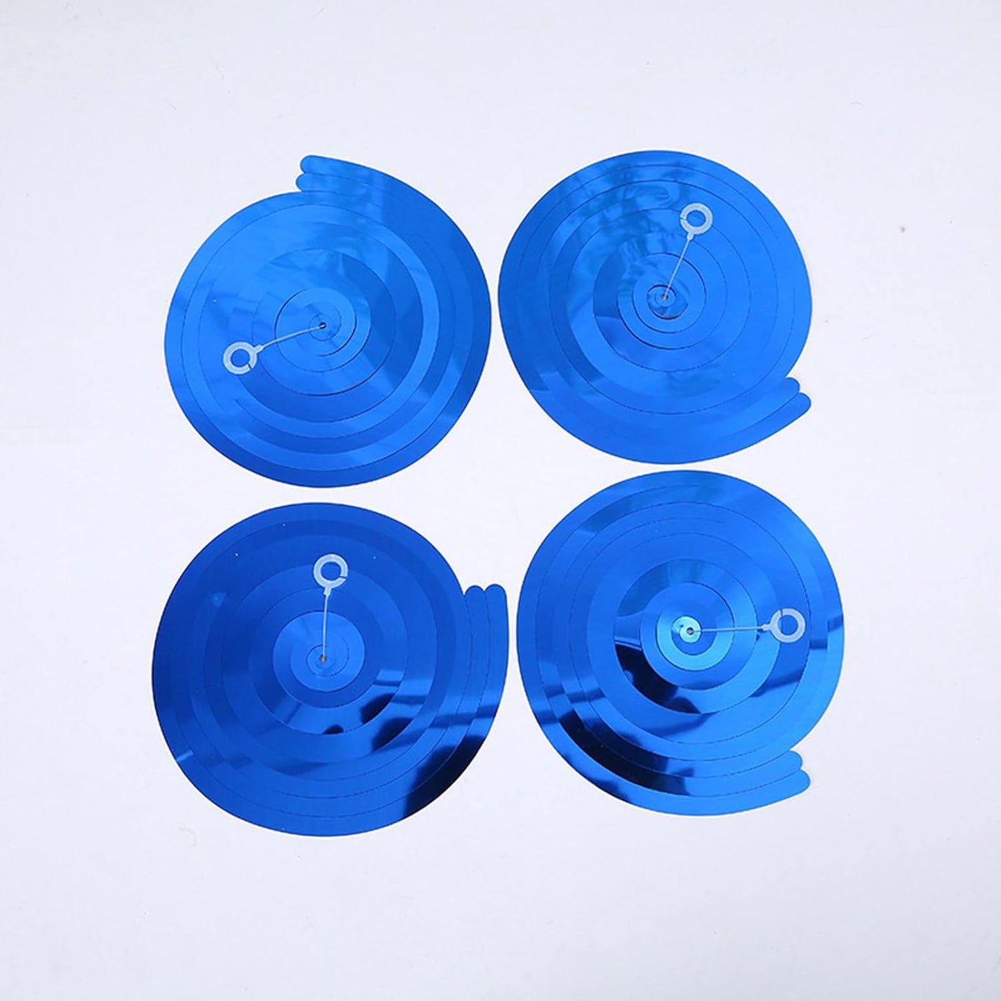 Blue Gold Star Hanging Swirl Decorations,Foil Streamers Ceiling Hanging Whirls Party Decorations,Pack of 20