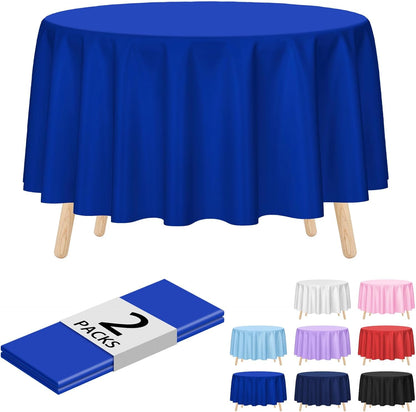 Kopokita 2PCS Black Plastic Tablecloths 54 x 108 Inch, Disposable Table Cloths Rectangle Party Table Covers