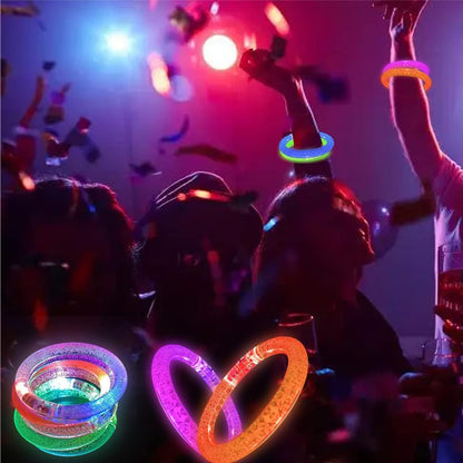 30 Pcs Glow In The Dark Bracelets, 6 Colors LED Bracelets Bulk for Adults, Glow Neon Party Supplies for Carnival Halloween Christmas Birthday Wedding