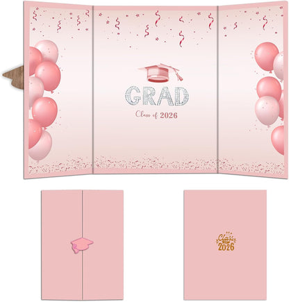DYIRBIIY 18"X12" Graduation Signature Board - Class of 2026 - Grad Guest Book Alternative for College & High School Students, Congrats Graduate Gift, Party Favors & Decors(Blue) - A10