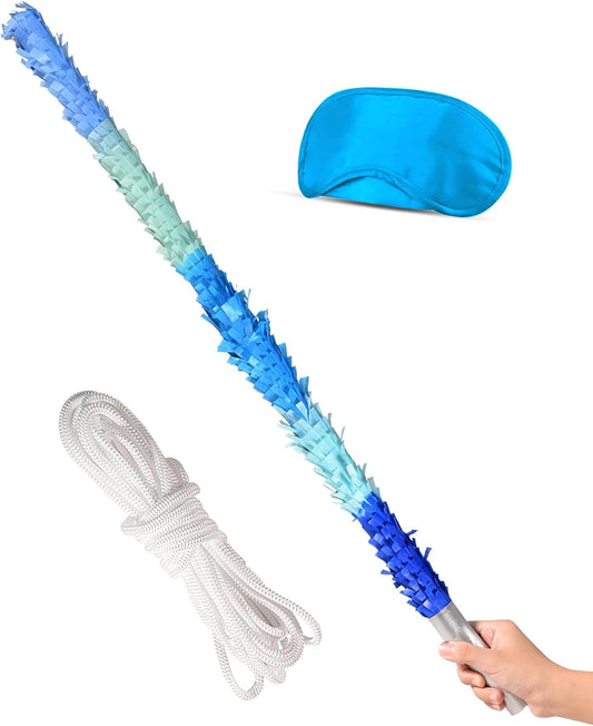 30 Inch Piñata Stick Kit Unbreakable Pinata Stick with Blindfold Blind Rope Suitable for Boys Girls Adults Can Have Fun at Any Party (Rainbow)