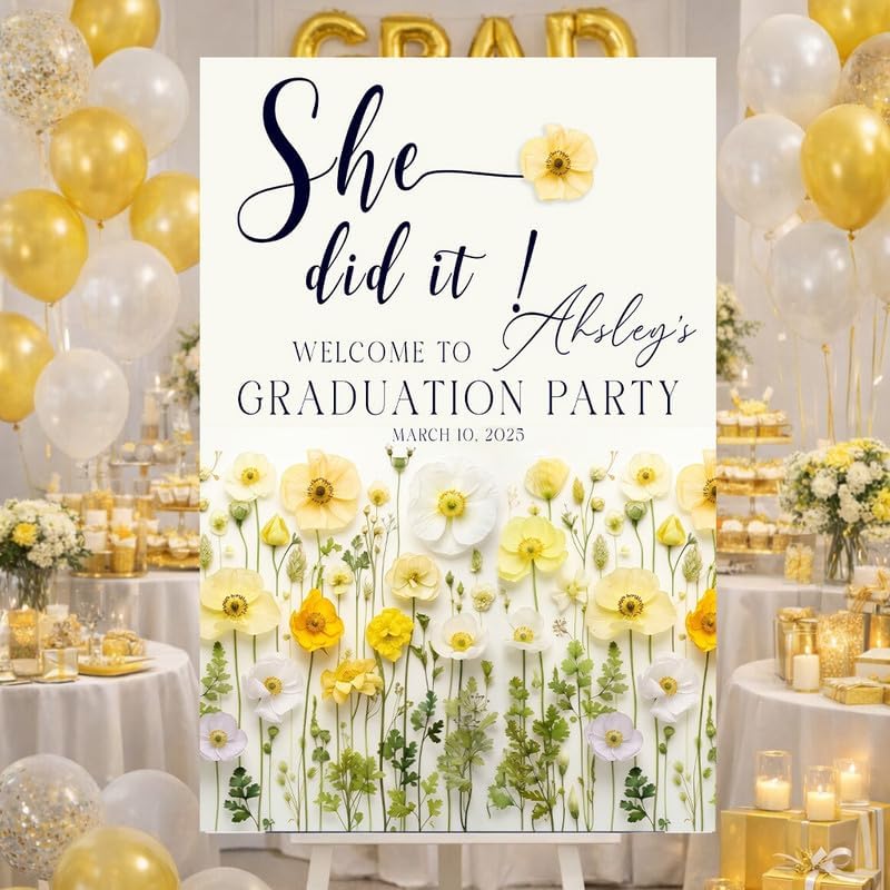 Personalized 2026 Graduation Party Welcome Sign, Minimalist Grads Decor, Class of 2026 Graduation Party Poster, Custom Graduation Party Sign, Congrats Grad Decorations Design 2