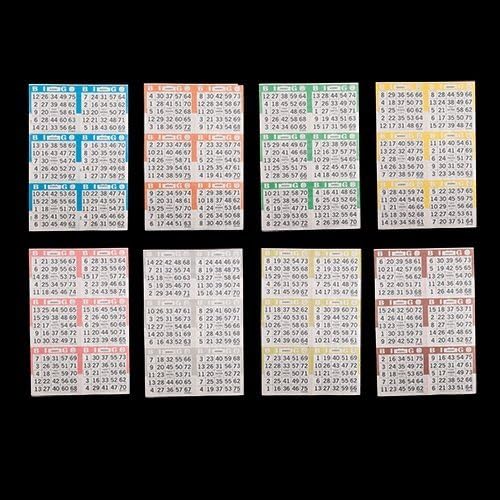 SmallToys Bingo Paper Game Cards - 6 Cards - 8 Sheets - 125 Books - 8 Inch by 12 Inch Size Disposable Sheet - Made in USA
