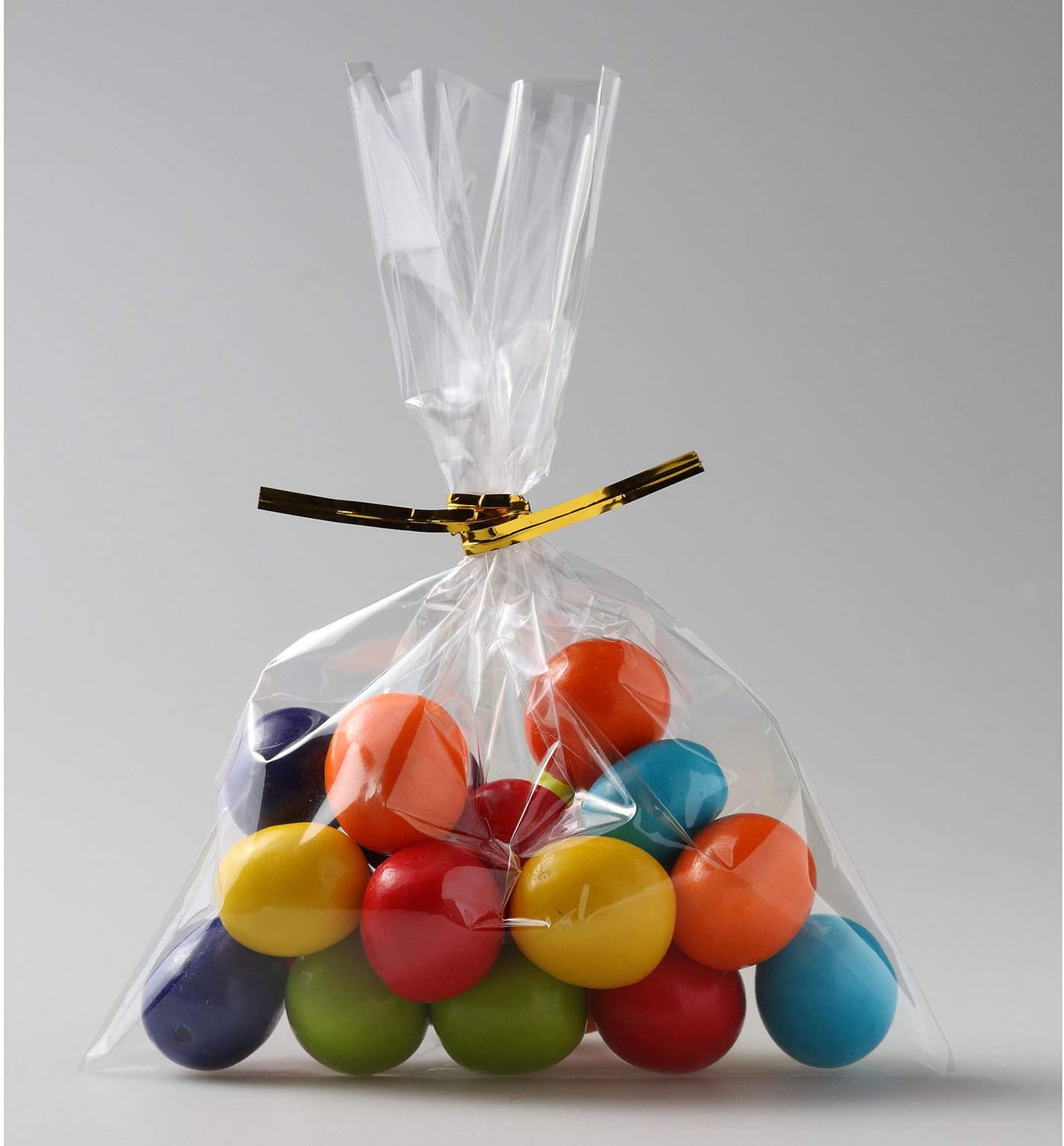 Cello Cellophane Treat Bags,5x7 Inches Clear Cellophane Bags 200 Pcs OPP Plastic Treat Bags with 200 Twist Ties for Gift Wrapping,Packaging Candies,Dessert,Bakery, Cookies, Chocolate,Party Favor