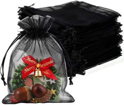 100pcs Organza Bags for Small Gift 4x6 Inch, Premium Mesh Bags Drawstring Candy Jewelry Packaging Sachet Bags, Easter Day Wedding Party Favors Small Gift Bag Durable & Scent-Free for Small Business