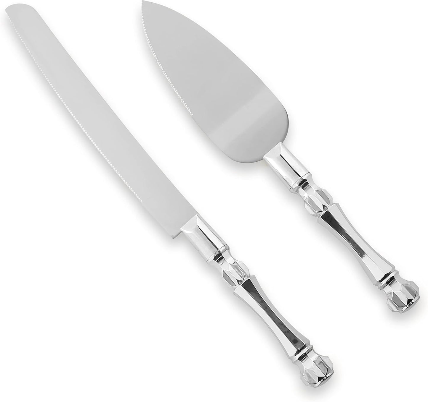 Homi styles Wedding Cake knife and Server Set | Elegant Rose Gold Color Premium 420 Stainless Steel plated Blades | Cake & Pie Serving Set for Wedding Cake, Birthdays, Anniversaries, Parties