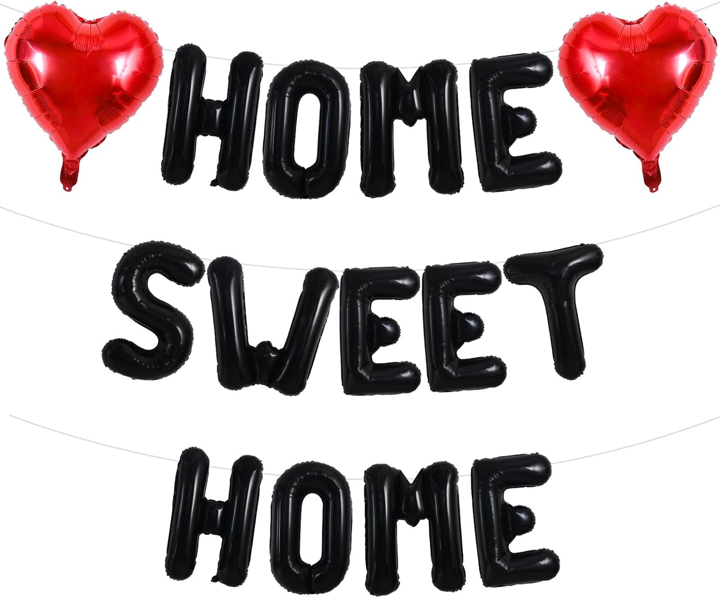 TONIFUL 16 Inch Cream White HOME SWEET HOME Letter Balloon,Decoraction for Housewarming, New Home Parties and Homecoming Celebrations,Ivory White Balloon Banner for Welcome Sign and Party Supplies