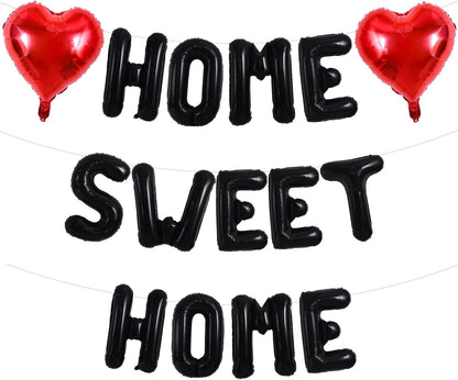 TONIFUL 16 Inch Cream White HOME SWEET HOME Letter Balloon,Decoraction for Housewarming, New Home Parties and Homecoming Celebrations,Ivory White Balloon Banner for Welcome Sign and Party Supplies