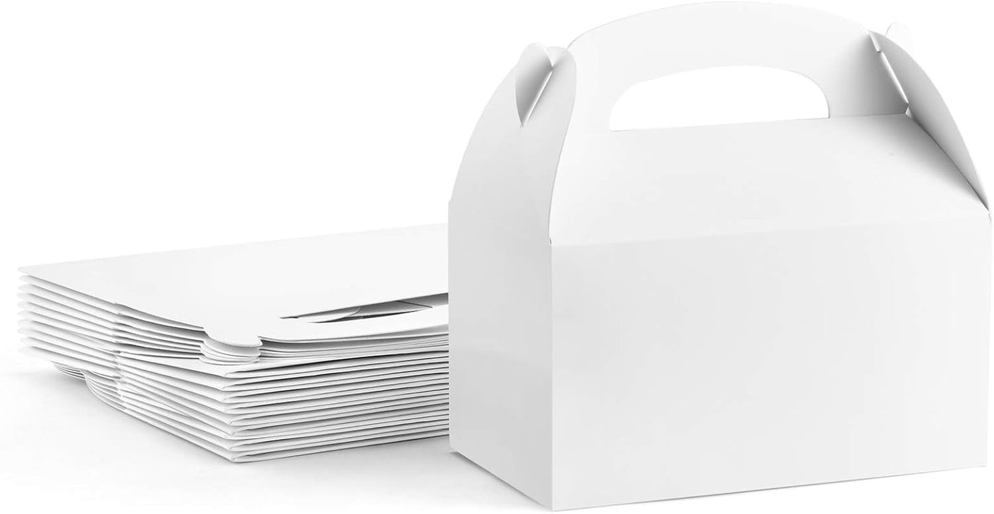 ValBox Treat Boxes 30 Pack Brown Kraft Paper Gable Gift Boxes - Goodies Favor Box for Kids' Birthday Party, Wedding, Baby Shower, 6.2 x 3.5 x 3.5 Inches