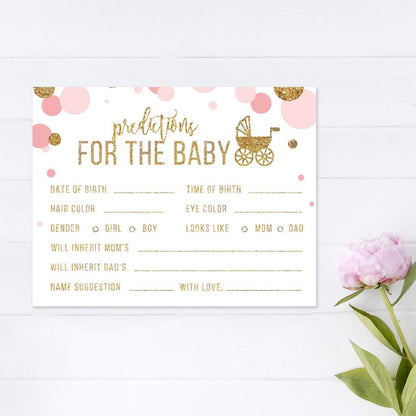 Andaz Press Blush Pink Gold Glitter Girl Baby Shower, Printable Table Tent Place Cards, 20-Pack, Seat Placement Cards Blank Place Cards For Table Settings Name Cards for Wedding, Graduation Food Cards - Colors A