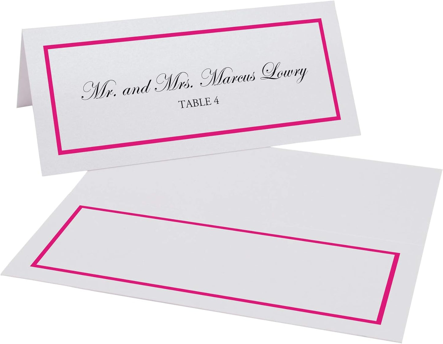 Single Line Border Printable Place Cards, Gold (Choose Color), Set of 60 (10 Sheets), Laser & Inkjet Printers - Wedding, Party, Dinner, and Special Events - Made in the USA