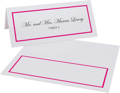Single Line Border Printable Place Cards, Gold (Choose Color), Set of 60 (10 Sheets), Laser & Inkjet Printers - Wedding, Party, Dinner, and Special Events - Made in the USA