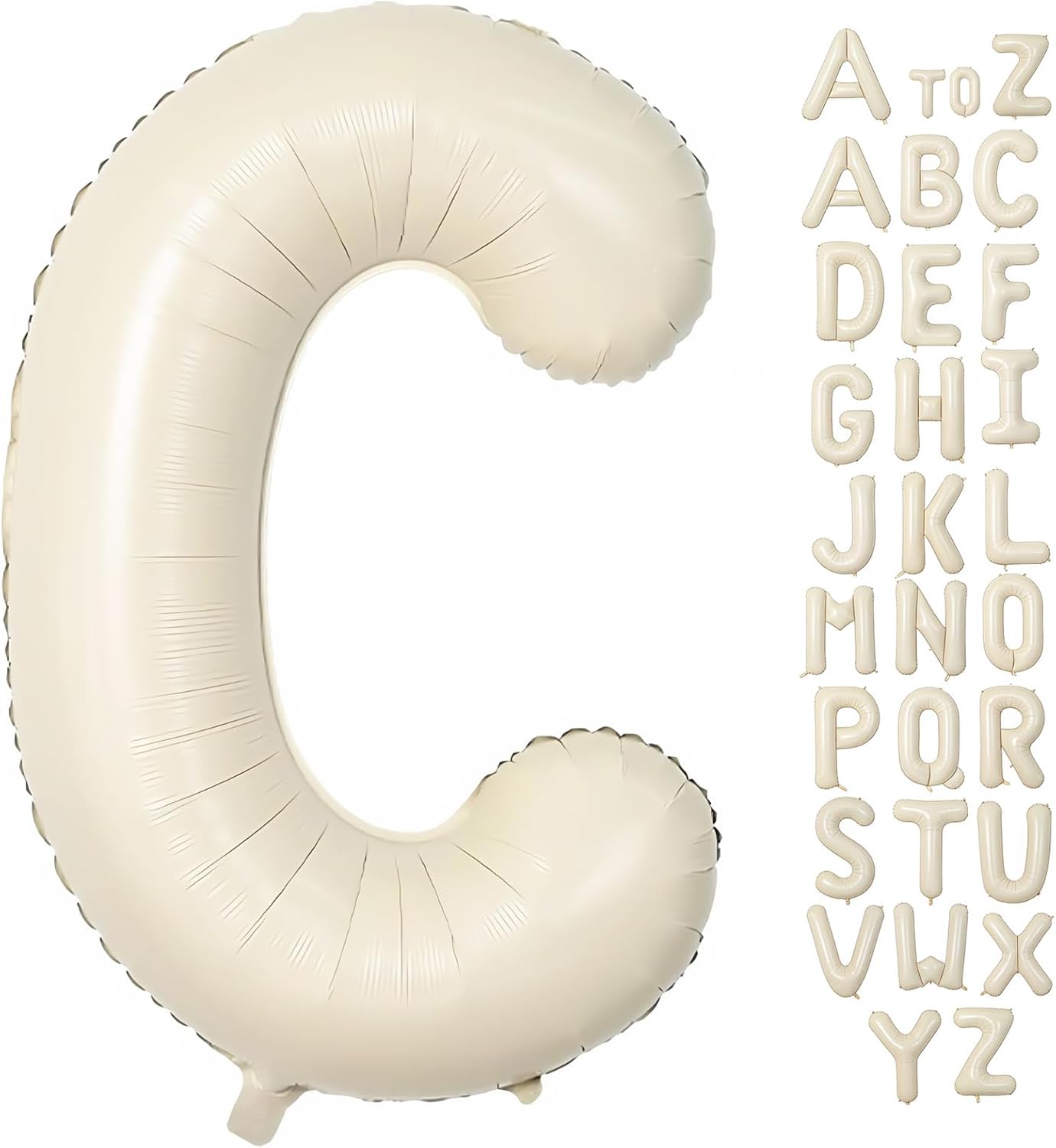 Cream Letter A Balloons,40 Inch Balloons Letter A Mylar Helium Large A Balloon for Birthday Party Anniversary Decorations