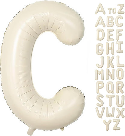 Cream Letter A Balloons,40 Inch Balloons Letter A Mylar Helium Large A Balloon for Birthday Party Anniversary Decorations