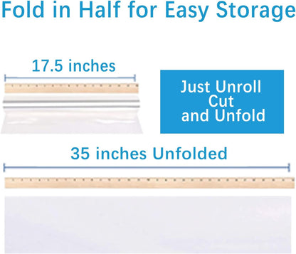 JOYIT 100 ft Clear Cellophane Wrap Roll (31.5 in x 100 ft) - 3 Mil Thicken Cellophane Roll,Cellophane Bags Large,Wrapping Paper for Flower Gift Baskets Wrap (31.5" fold into 16")