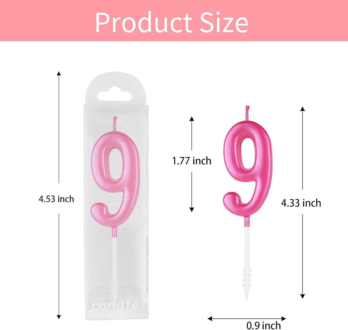 Beanlieve 10-Pieces Numeral Birthday Candles - Cake Numeral Candles Number 0-9 Glitter Cake Topper Decoration for Birthday,Wedding Anniversary,Party Celebration (Colourful)
