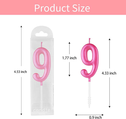 Beanlieve 10-Pieces Numeral Birthday Candles - Cake Numeral Candles Number 0-9 Glitter Cake Topper Decoration for Birthday,Wedding Anniversary,Party Celebration (Colourful)
