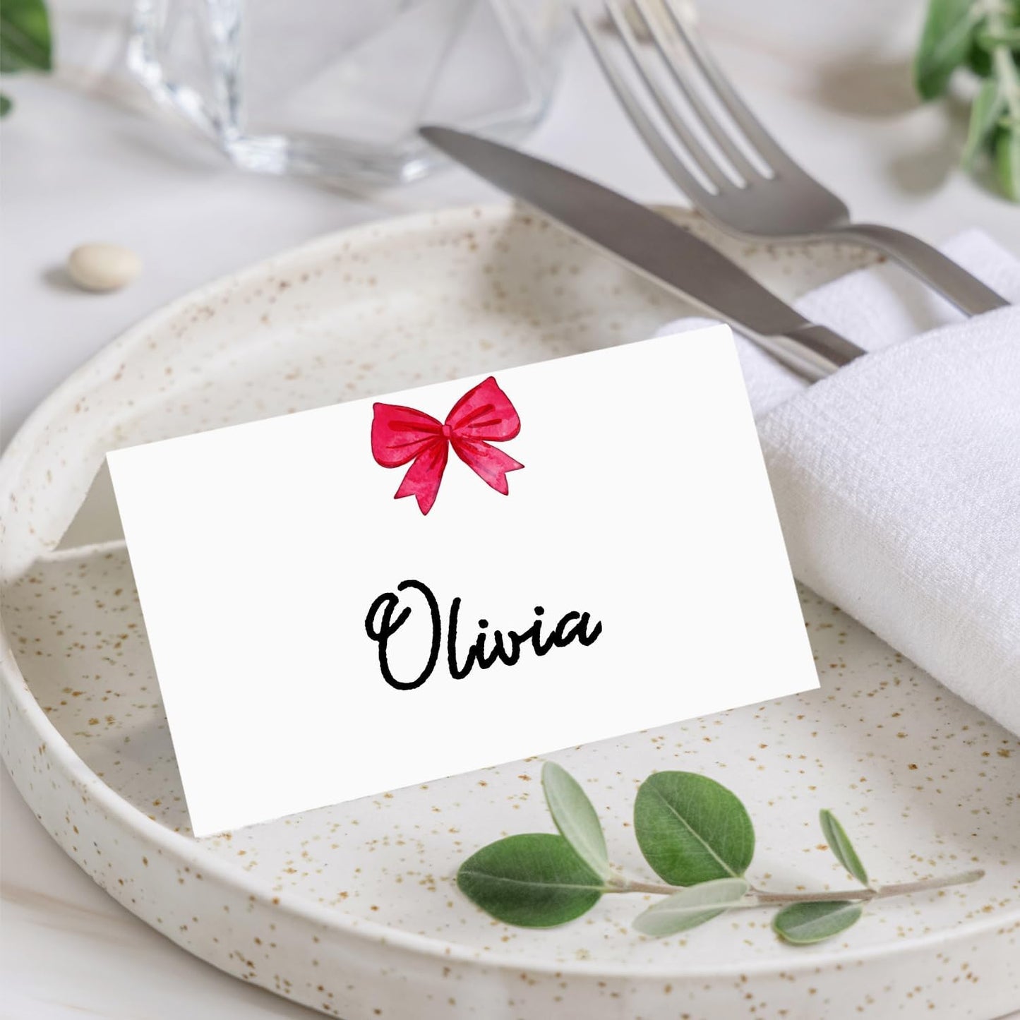 Gold Foil Place Cards for Table Setting, Printable Tent Cards for Food Buffet, Name Card for Wedding Banquet, Bridal Shower, Baby Shower, Birthday Party Decorations (25 Pack)-07