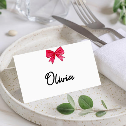 Gold Foil Place Cards for Table Setting, Printable Tent Cards for Food Buffet, Name Card for Wedding Banquet, Bridal Shower, Baby Shower, Birthday Party Decorations (25 Pack)-07