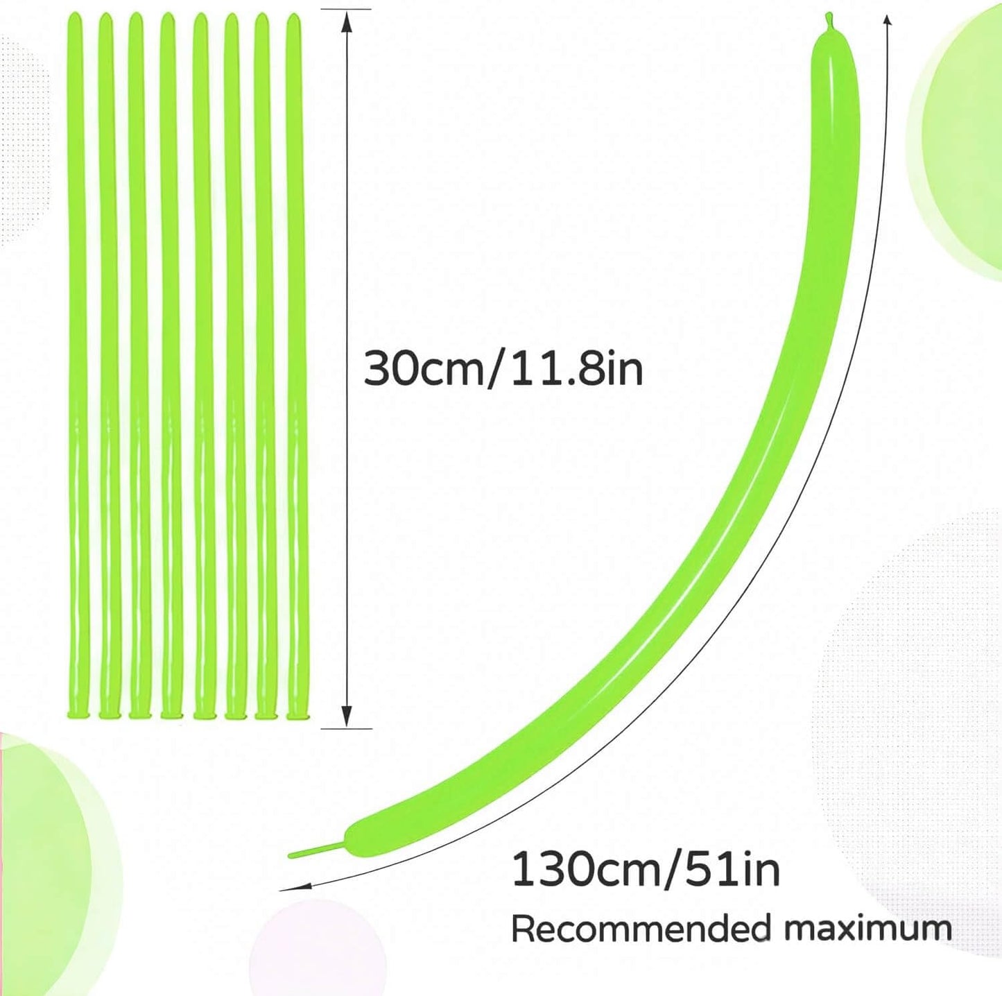 260 Clear Long Balloons for Animals, Thickening Skinny Latex Twisting for Arch Modeling Magic Clown Birthday Wedding Party Decorations 100pcs