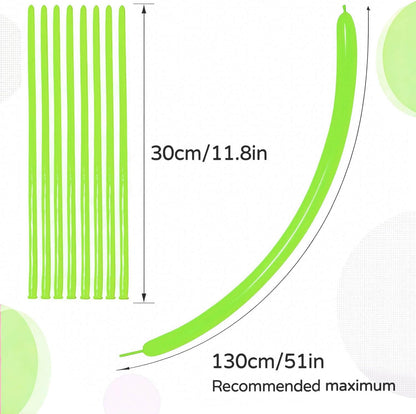 260 Clear Long Balloons for Animals, Thickening Skinny Latex Twisting for Arch Modeling Magic Clown Birthday Wedding Party Decorations 100pcs