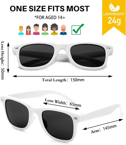 Party Sunglasses Bulk - Adult Retro Plastic Pack of 12 Vintage Sunglasses for Men Women - Party Favors