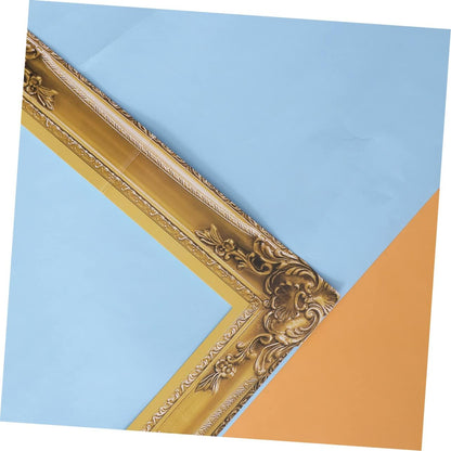 Holibanna Large Photo Booth Props 2pcs DIY Paper Picture Frame Cutouts Fun Photo Portable Booth Selfie Props Decorative Golden Handheld Prop for Memorable Moments Christmas