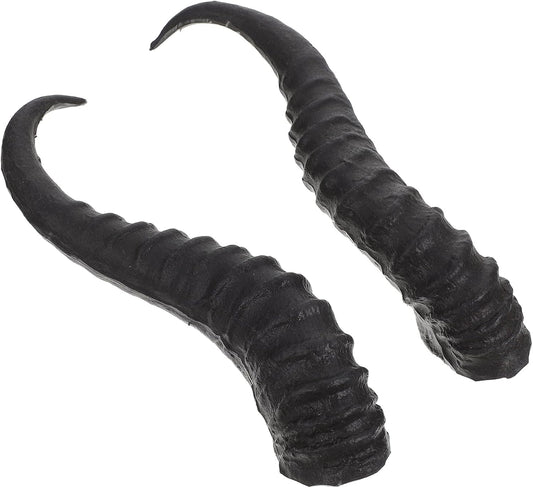 Beavorty 1 Pair Artificial Sheep Antlers Horns DIY Horns Headband Ornament Black Party Gothic Sheep Horn Hair Decor for Halloween Cosplay Party Costume Accessory