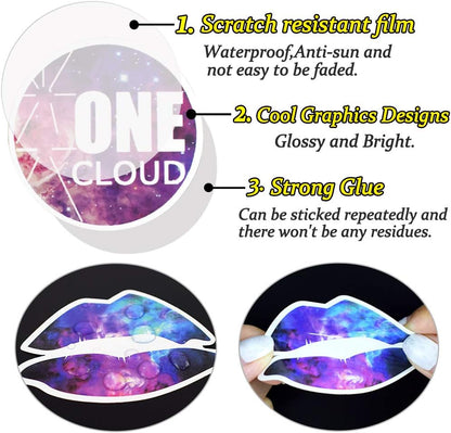 QTL Neon Stickers for Teens & Students Prizes, Waterproof Vinyl Party Favor Stickers, School Rewards, Water Bottle and Laptop, 50PCS - Colors A