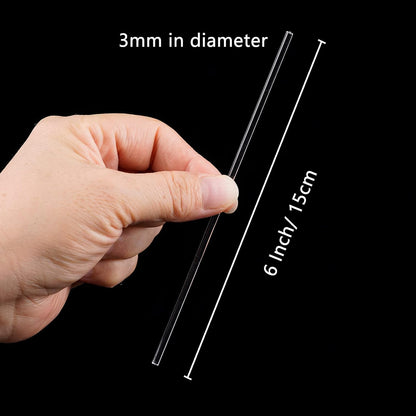 50 Pieces Acrylic Lollipop Sticks, Clear Cake Pops for Candy Dessert Chocolate Handmade DIY, 4 Inch(3mm Diameter)