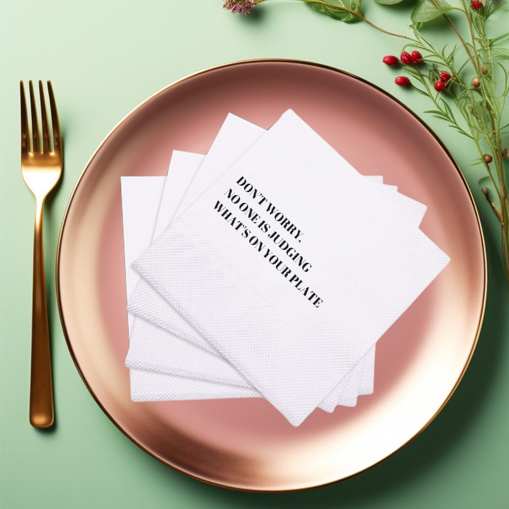 Funny Cocktail Napkins 100Pcs Funny Quotes Saying Disposable Paper Party Napkins 4.5 x 4.5 Two-ply (I Feel Sorry For People Who Don’t Know Us Napkins)