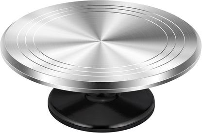 Kootek Aluminium Alloy Revolving Cake Stand 12 Inch Rotating Cake Turntable for Cake, Cupcake Decorating Supplies for Mother's Day