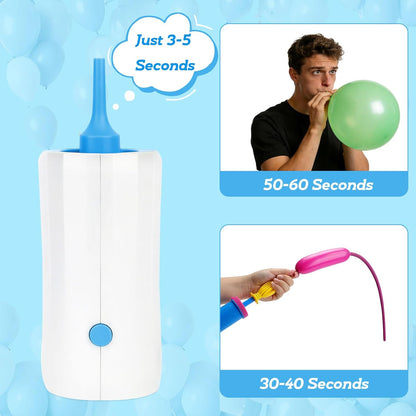 Ball Pump Balloon Pumps Electric, Balloon Pump Portable Long Animal Balloon Pump, Electric Blower Machine Inflator Basketball Pump 260 Balloon Pump for Party/Wedding/Birthday Decorations