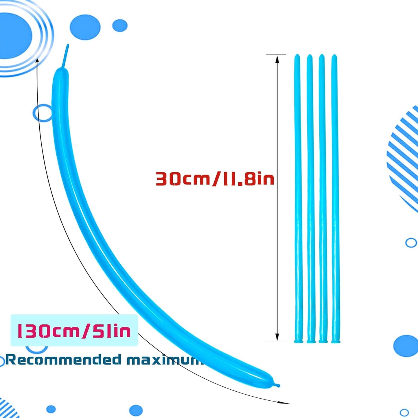 260 Balloons Clear, Thickening Long Balloons for Tying Arch, Twisting Latex Animals Magic Modeling Skinny Birthday Balloon for Kid‘s Party Wedding Decoartion Supply 100pcs