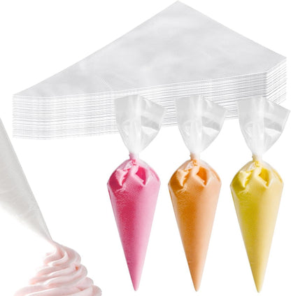 200 Pcs Disposable Cream Pastry Bag Cake Icing Piping Decorating Tool Cupcake Decorating Piping Icing Bag (Red)