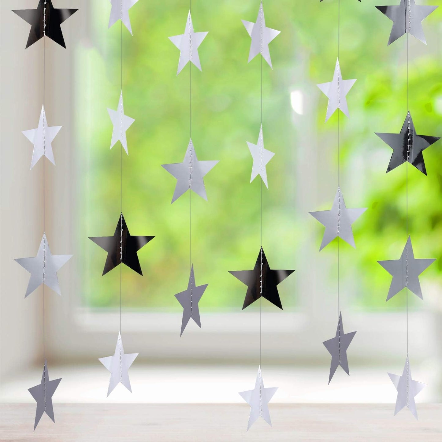 Patelai Glitter Star Garland Banner 2026 Graduation Decor 130 Feet Star Hanging Banner Twinkle Backdrop for Party Birthday Classroom Wedding Supplies(Gold)